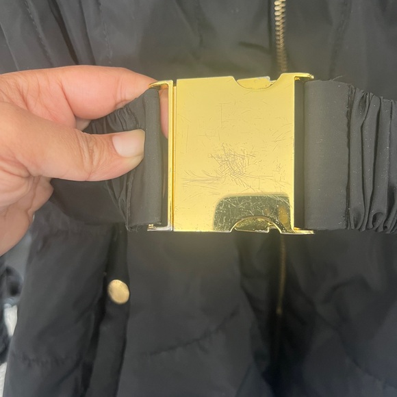 #2 Brave Soul black mid-length winter jacket with belt - Picture 4 of 9